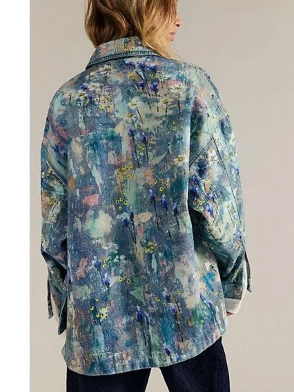 Free People We The Free Madison City Illusions Denim Jacket Small NWT